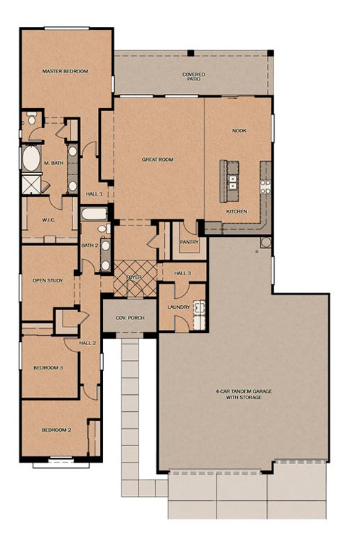 Barcelona w/ Huge Garage Floorplan