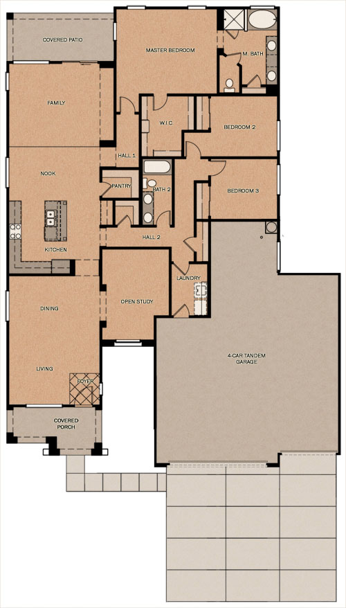 Naples w/ Huge Garage Floorplan