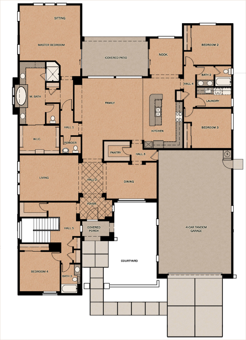 Pebble Beach w/ Basement Floorplan